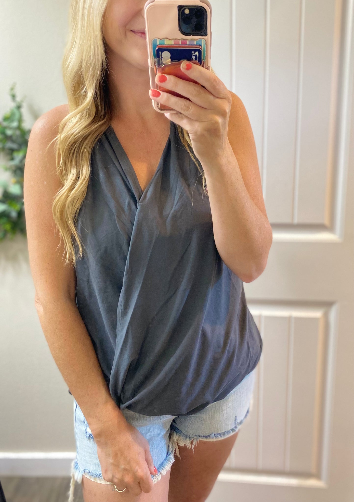 Twisted Neck Halter Tank