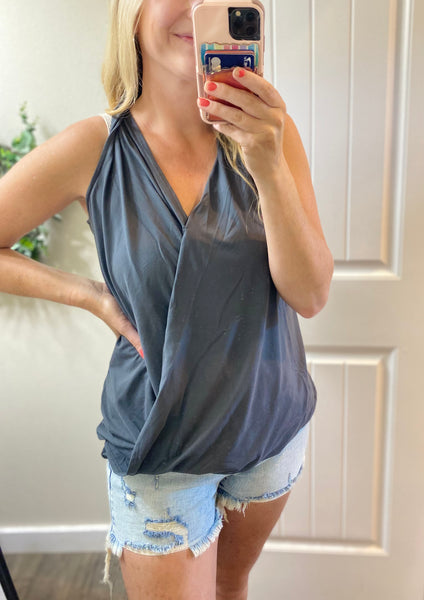 Twisted Neck Halter Tank