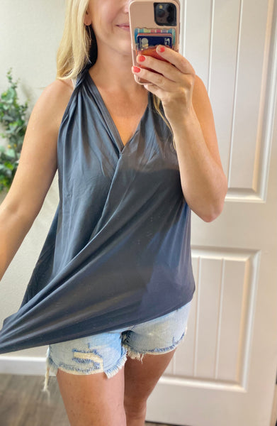 Twisted Neck Halter Tank