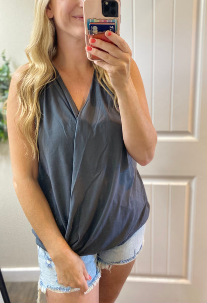 Twisted Neck Halter Tank