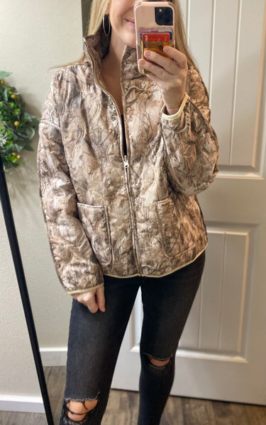 Quilted Camo or Animal Jackets