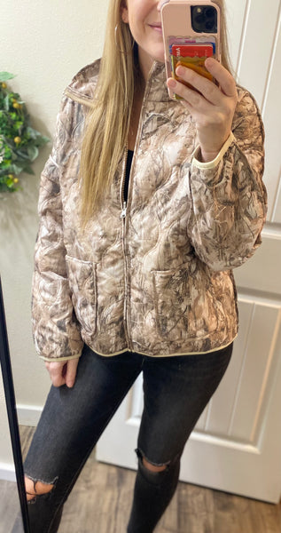 Quilted Camo or Animal Jackets