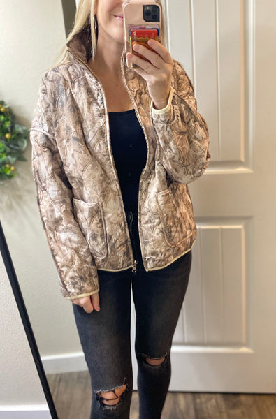 Quilted Camo or Animal Jackets