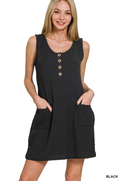 Black Ribbed Dress