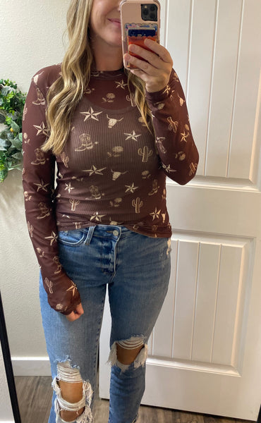 Blakeley Cowgirl Mesh Long Sleeve