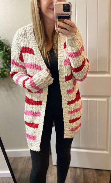 Mm Valentine’s Striped Cardigan
