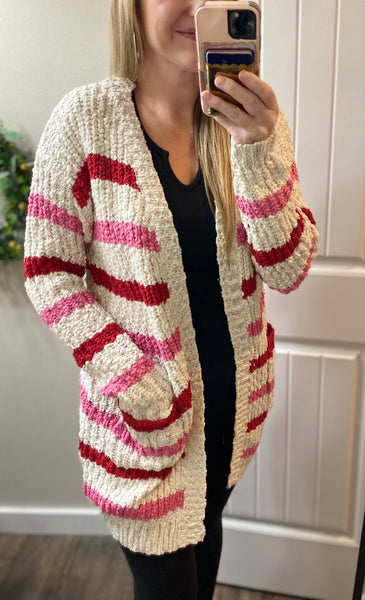 Mm Valentine’s Striped Cardigan