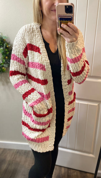 Mm Valentine’s Striped Cardigan