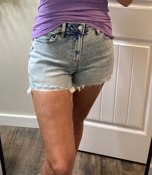Lightwash Distressed Shorts
