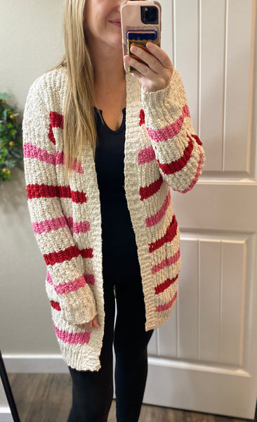 Mm Valentine’s Striped Cardigan