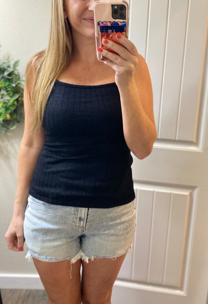 Spring Soft Ribbed Square Neck Tanks