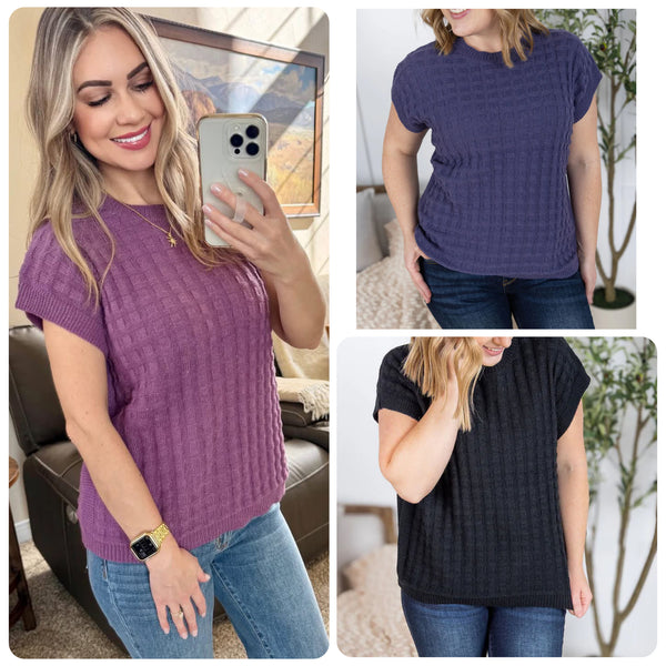 MM Kelly Knit Sweater in Black and Navy