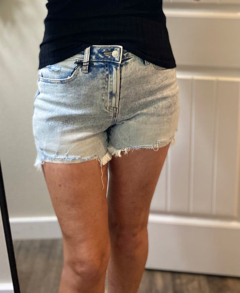 Lightwash Distressed Shorts