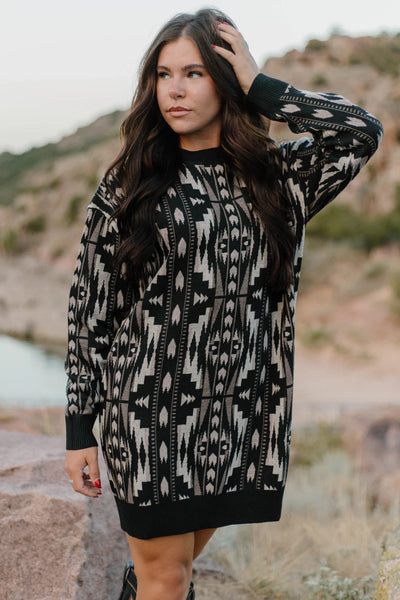 SK Montana Aztec  or Horseshoe Sweater Dress