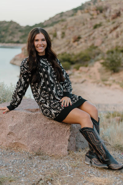 SK Montana Aztec  or Horseshoe Sweater Dress