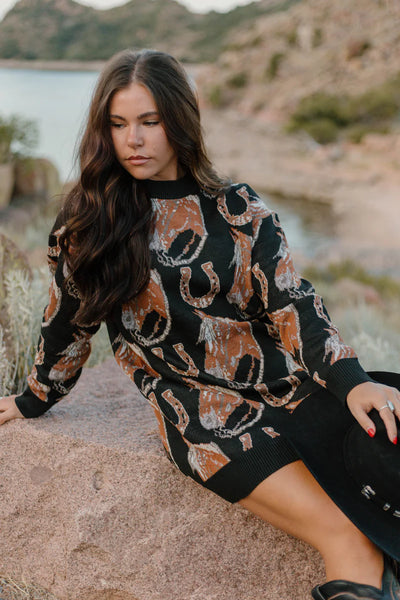 SK Montana Aztec  or Horseshoe Sweater Dress