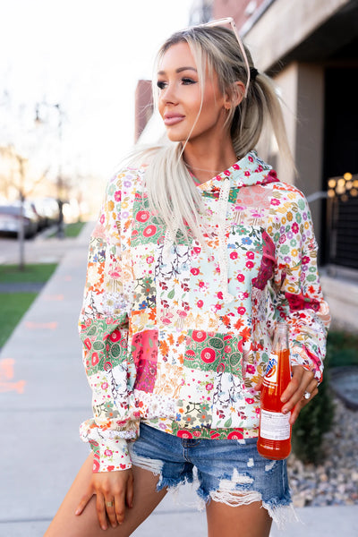 Ampersand Ave. Oversized Patchwork Hoodie
