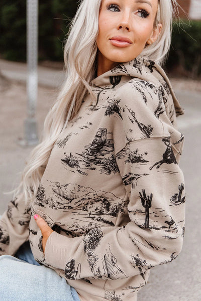 Ampersand Ave Western French Terry Hoodie