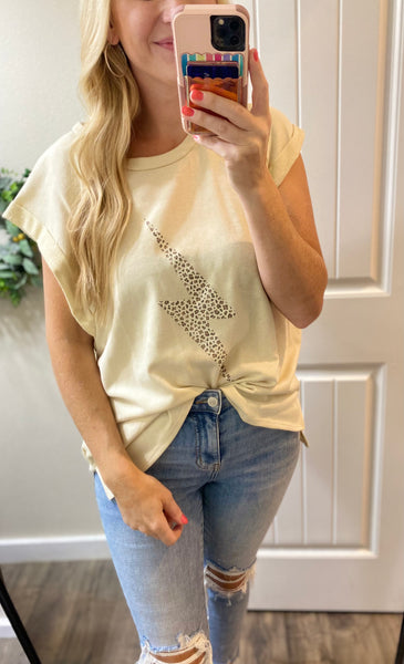 Thunder and Lightning Top in Cream