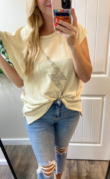 Thunder and Lightning Top in Cream