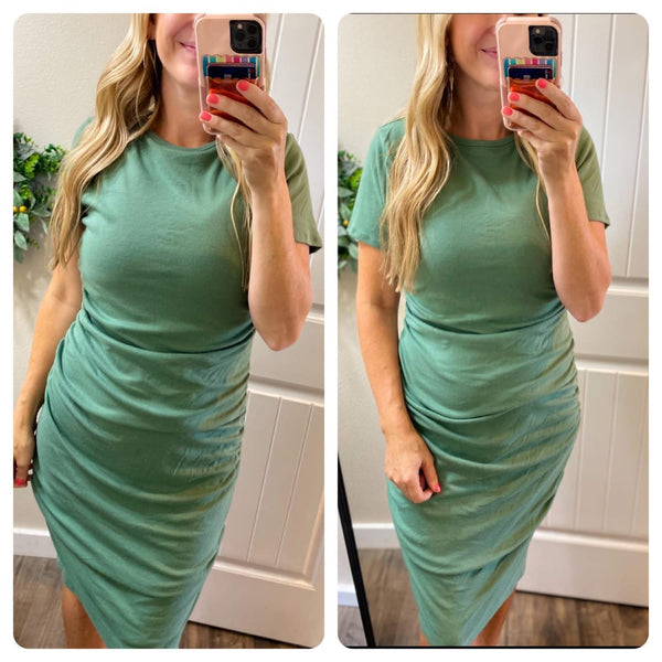 Preorder Ampersand Ave Ruched Dresses