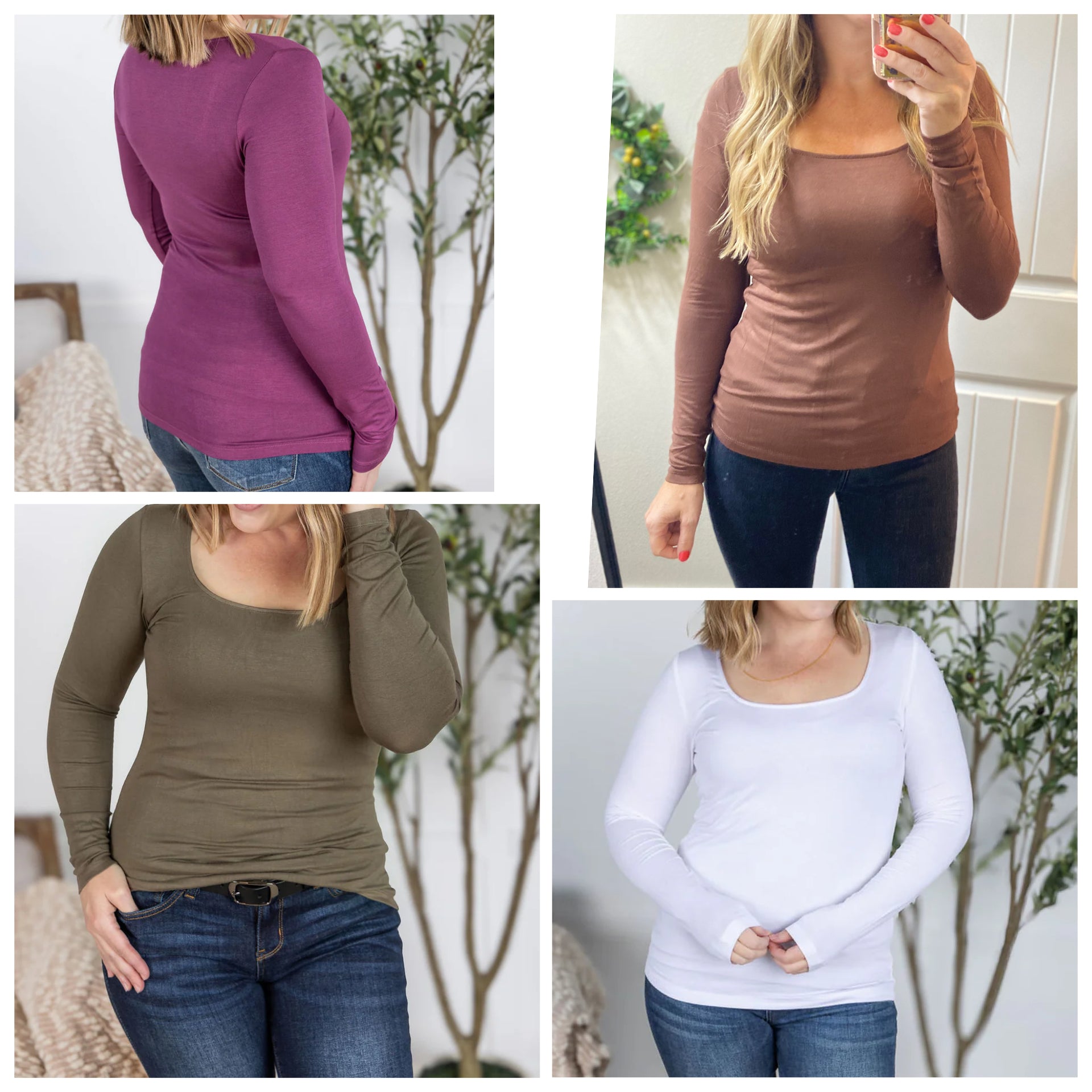 MM Square Neck Long Sleeves