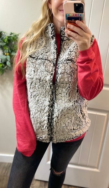 Full Zip Sherpa Vest