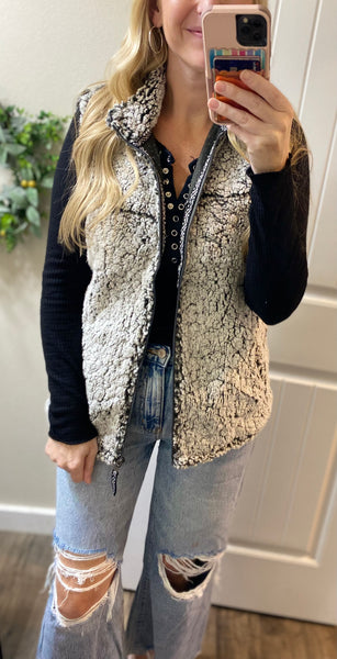 Full Zip Sherpa Vest