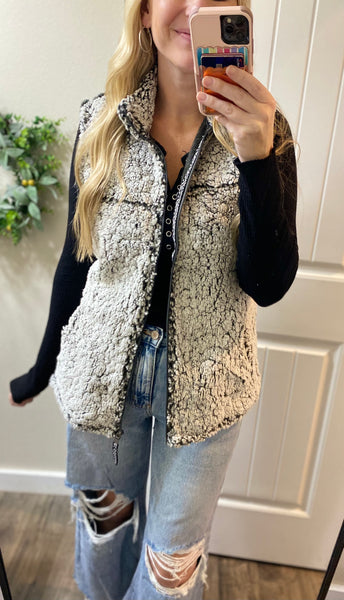 Full Zip Sherpa Vest