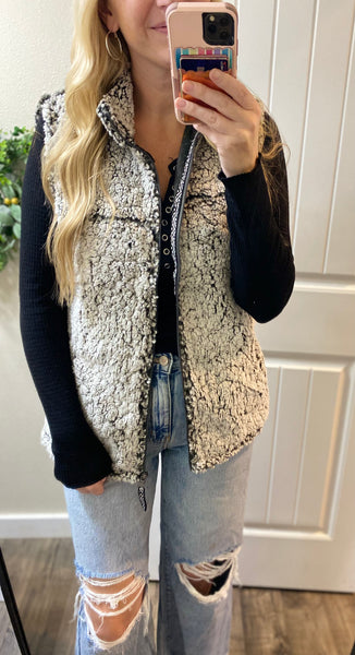 Full Zip Sherpa Vest