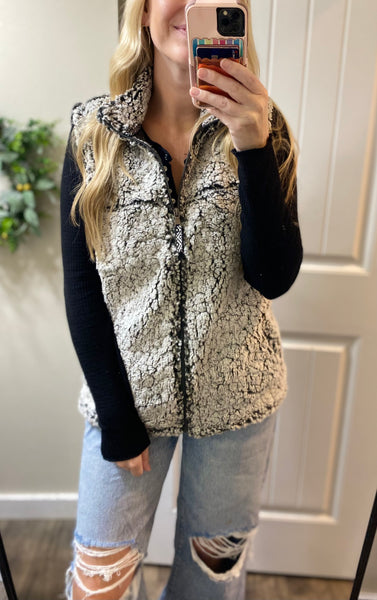 Full Zip Sherpa Vest