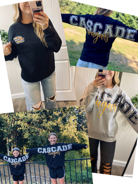 Preorder Custom Words Across the Shoulders Sweatshirts