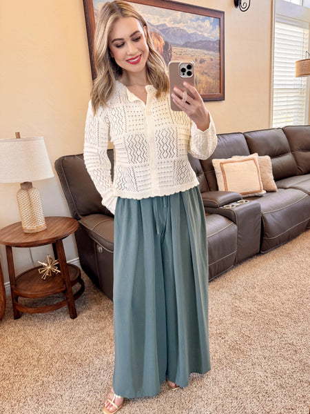 Pleated  Wide Leg Pants