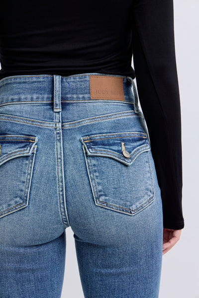 Judy Blue Double Button Flare Denim