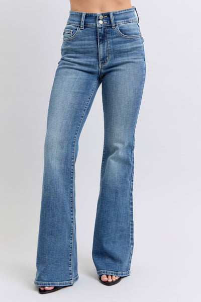 Judy Blue Double Button Flare Denim