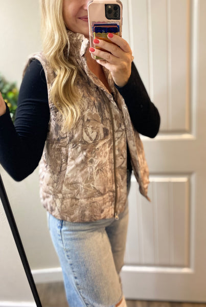 Camo Puff Vests