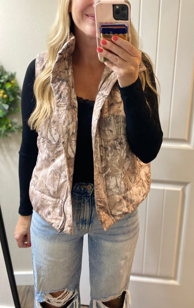 Camo Puff Vests