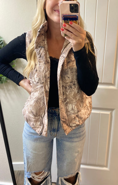 Camo Puff Vests