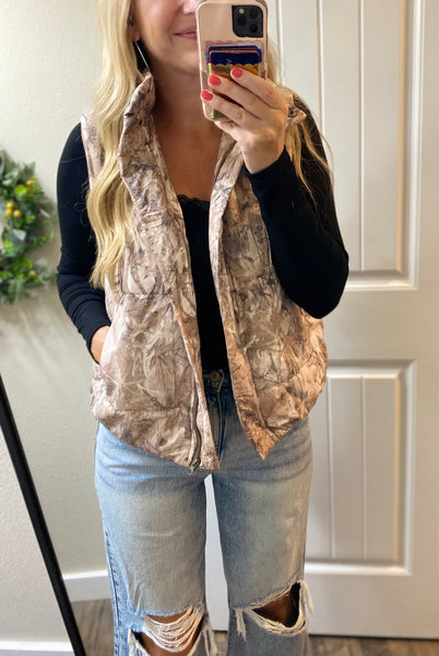 Camo Puff Vests