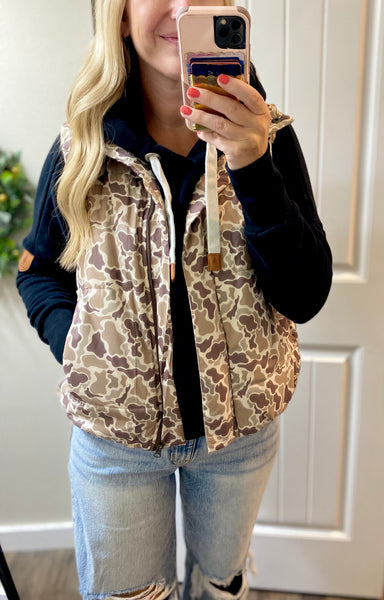 Camo Puff Vests