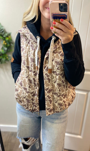 Camo Puff Vests