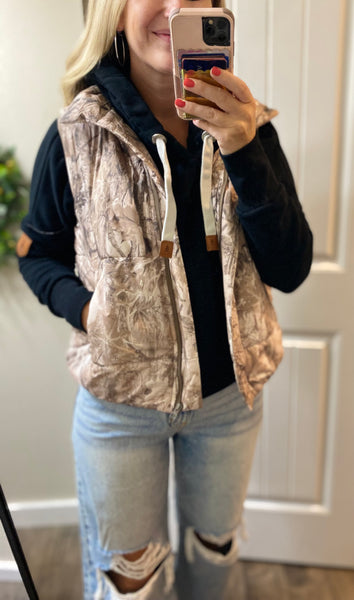 Camo Puff Vests
