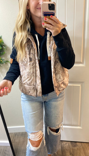 Camo Puff Vests