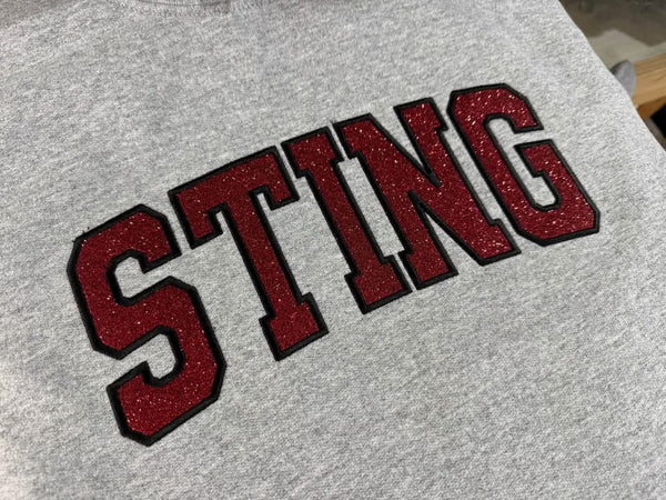 Custom Glitter Appliqué Jersey, Hoodie, or Crewneck Sweatshirt