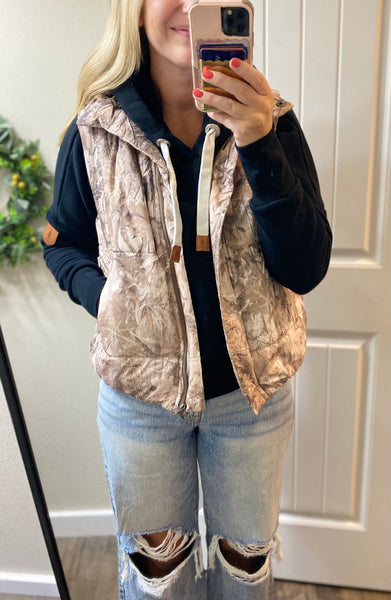 Camo Puff Vests