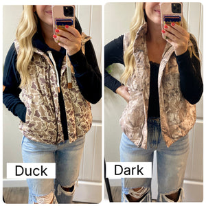 Camo Puff Vests