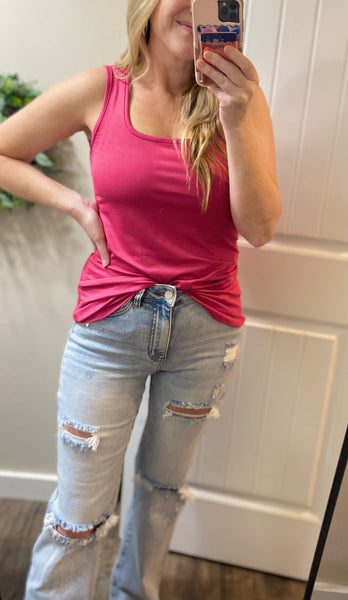 MM Micro-ribbed Square Neck Tanks