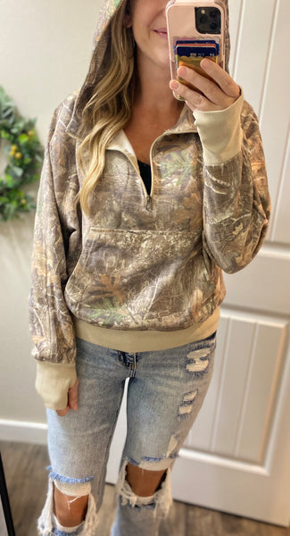 Preorder Blakeley Camo 1/4 Zip Hoodie