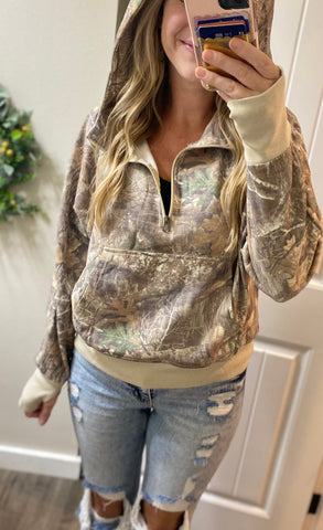 Preorder Blakeley Camo 1/4 Zip Hoodie