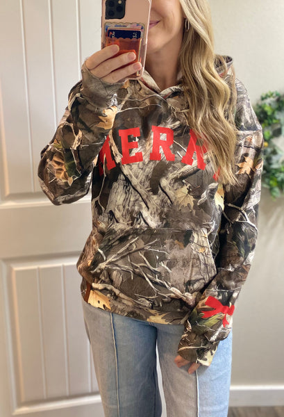 Oversized Merry Camo Ampersand Ave. Hoodie